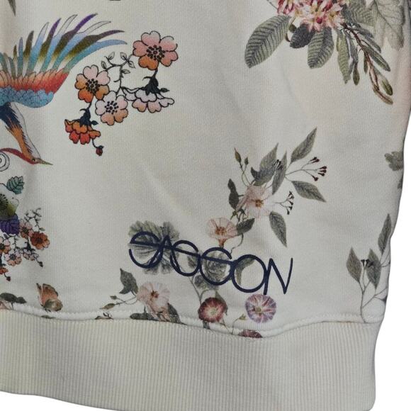 Johnny Was Dreamer Crewneck Size S Sweatshirt Floral Birds - Picture 2 of 9